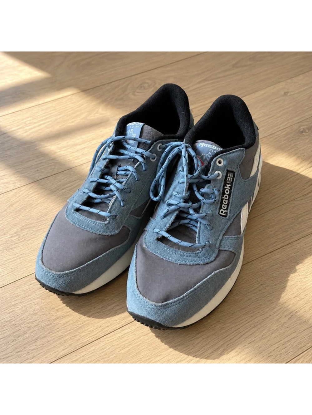 Reebok Classic Leather Cordura Blue Gray Suede Sneakers Women’s 6.5